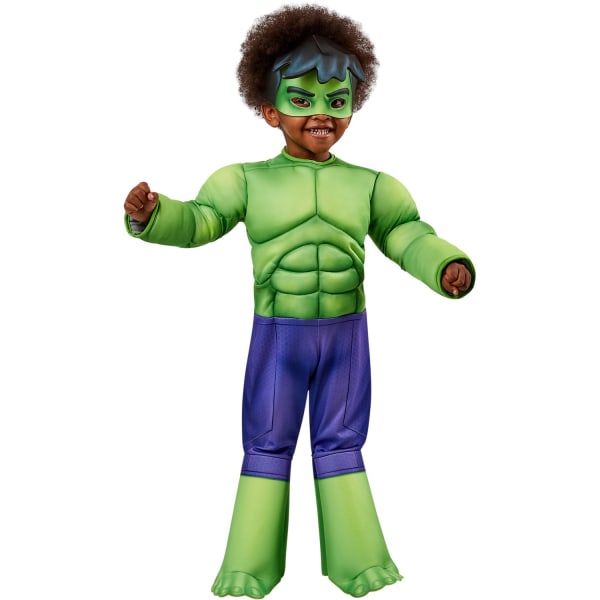 Hulk Boys Deluxe kostym 9-10 år grön/lila 9-10 år