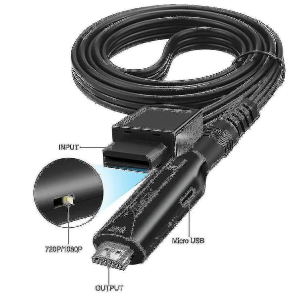 HD Wii - HDMI-sovitin ja kaapeli USB-virralla, nopea pelikaapeli