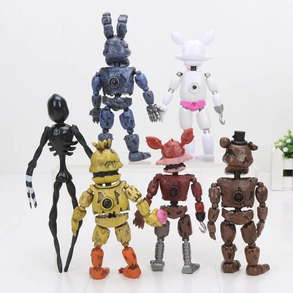 6 stk Five Nights at Freddy's Actionfigur FNAF Toy Bonnie Foxy