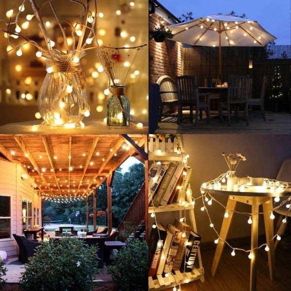 Pallomaiset Fairy Lights, 8 Modes 100 LED Outdoor Plug String