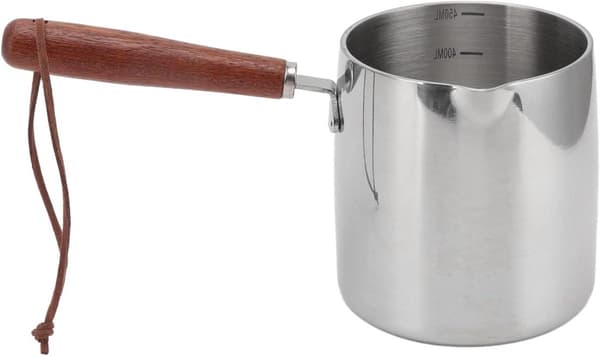 Smeltegryte 450 ml Induksjon Rustfritt Stål med Trehåndtak