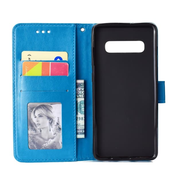 Samsung Galaxy S10 - Mandala Pung Etui - Blå Blue Blå