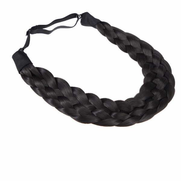 Flätat hårband, 5 hårstrån, scrunchie, klassiskt chunky elastiskt syntetiskt pannband, skönhetsaccessoarer för kvinnor, B07