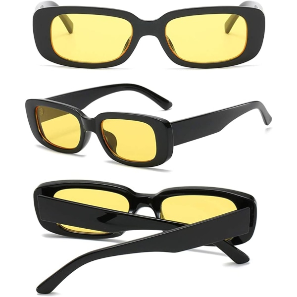 Rektangulära solglasögon för kvinnor Retro mode solglasögon Uv 400