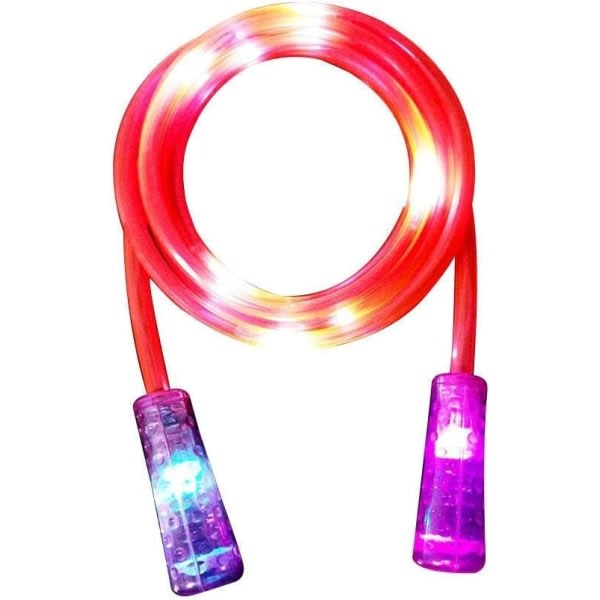 Flashing Glow Jump Rope er en fantastisk leksak for barn eller voksne Speed ​​​​Rope er perfekt for konditionsträning hjemme Elektronisk hopprep ，Rött