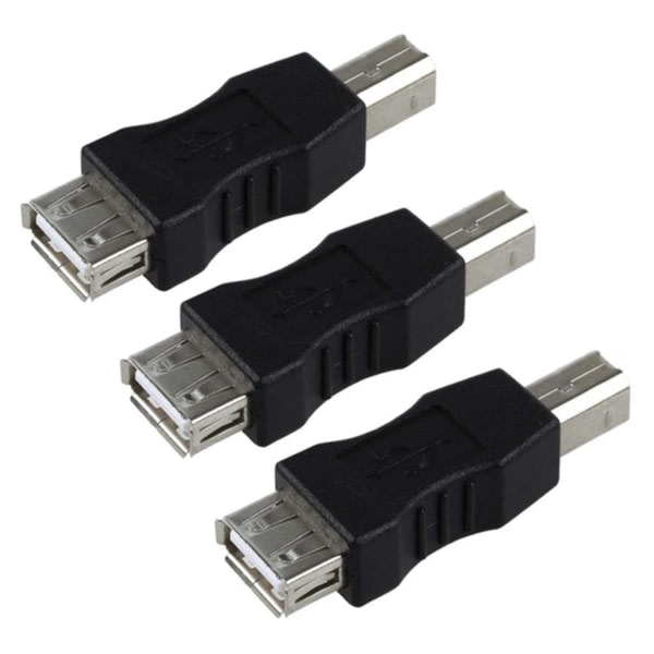 3x USB Type A hunn til USB Type B hannadapter