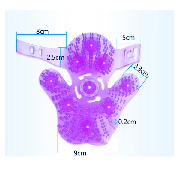 2st Palmformade massagehandskar Kroppsmassageapparat med 9 360 graders rullar metallbollar Slumpmässiga färger