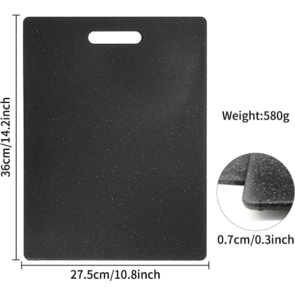 36 x 27,5 cm skjærende granitimitering, kjøkkenbräda BPA-fri, lett å rengjøre og antibakteriell