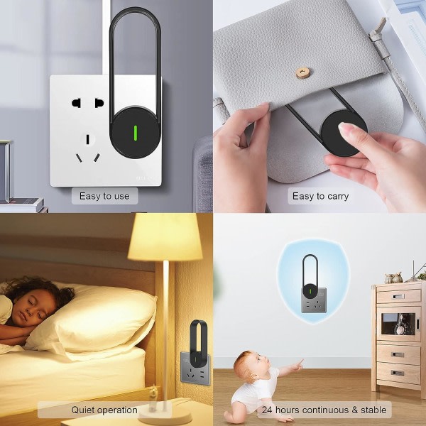 Mini luftrenare, personlig bærebar negativ jongenerator luftrenare, lille USB bil, soveværelse, hem, kontorluftrenare - sort