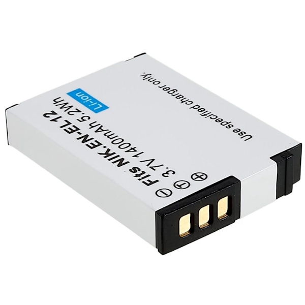 EN-EL12 Batteri för Nikon Coolpix S9700 / S9500 / S9400 / S9300 / S9100 / S8200 / S610 / S620 / S630 / S8100 / P300 white