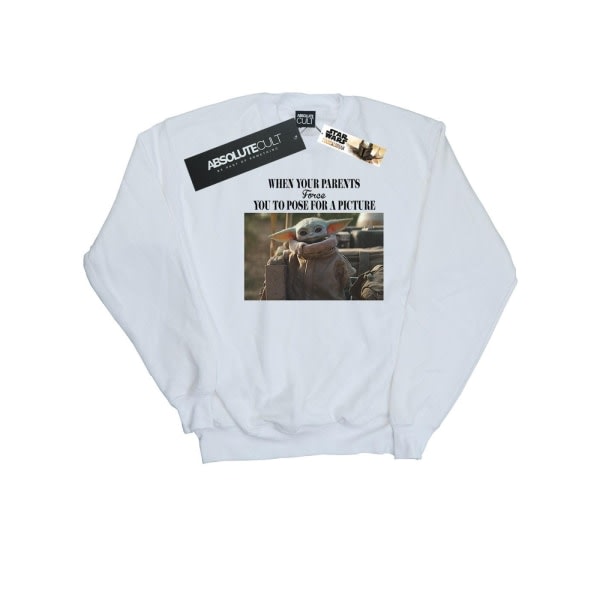 Star Wars Damer/Damer The Mandalorian Force Picture Sweatshirt Hvit XL