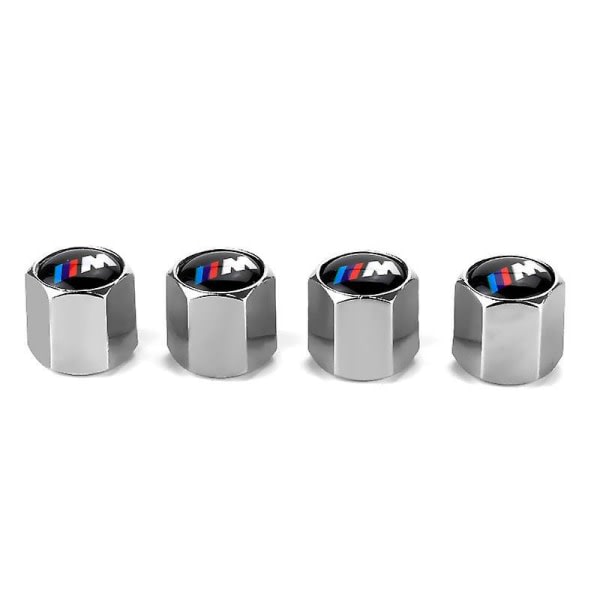 Et sæt med fire dækhætter, metalmodificeret M standard gasdyse