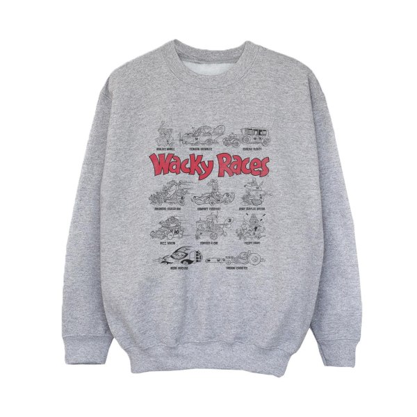 Wacky Races Boys Car Lineup Sweatshirt 3-4 år Sport Grå 3-4 år