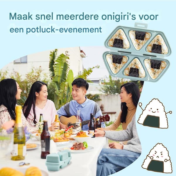 Sushi Maker Onigiri Form 6-i-ett Risballform Blå