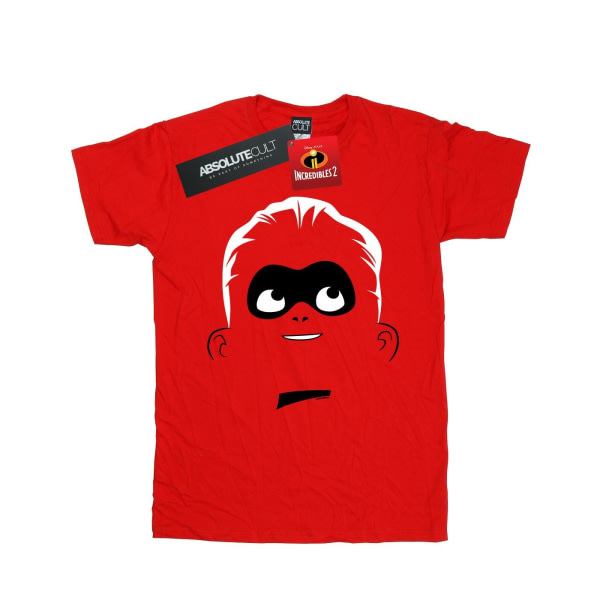 Disney Womens/Ladies Incredibles 2 Dash Face Cotton Boyfriend T Red M