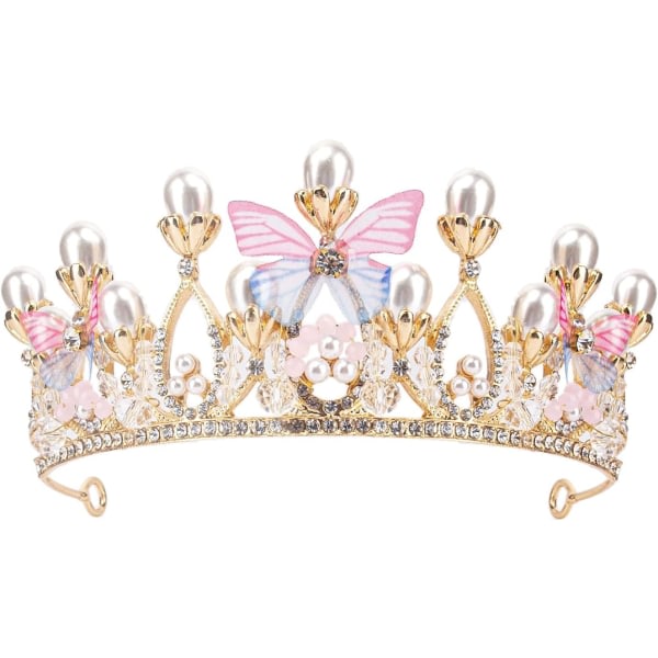 Tiara Princess -pääpanta Tiara for Girls Birthday Festival Masquerade (Butterfly Crown)