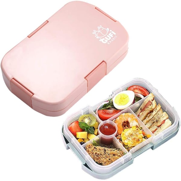 Bento Lunchbox for barn, matoppbevaringsboks med 6 fack