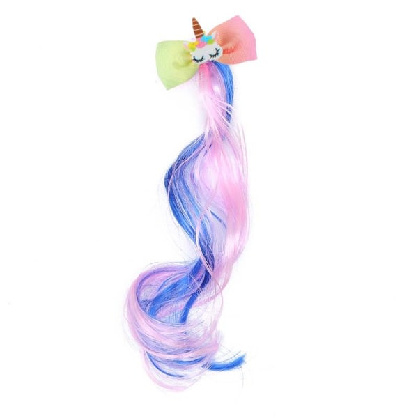 4 st hårnålslockar, flätat hår för baby , Unicorn Princess Star Bow håraccessoarer, Dressup Party
