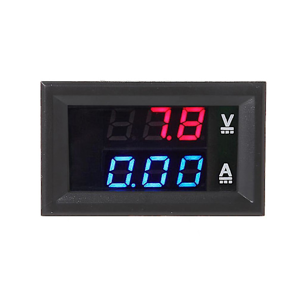 For DC 0-100v 50a LED Digital Dobbel Display Spenning Strøm Tester Med Strøm S（Rød og Blå）