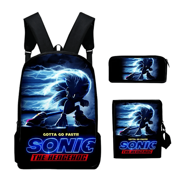 3st 3D-tryckt Super SONIC Ryggsäck Axelväskor Etui#549 TC-08