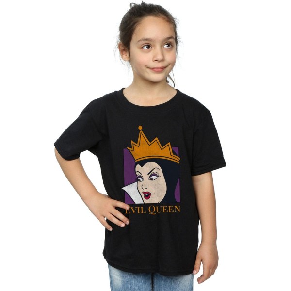 Snow White and the Seven Dwarfs girls Evil Queen bomuld T-shirt Sort 5-6 år