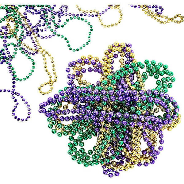30 kpl Mardi Gras metallinhohtoisia helmikaulakoruja 31 tuumaa Mardi Gras -helmiä metallinhohtoisissa väreissä kulta vihreä violetti-XF2-