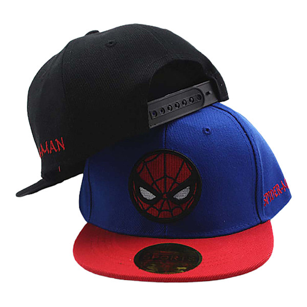 Spiderman Baseballkasket til Drenge og Piger, Børn Snapback Sportkasket Blå Adjustable Blue