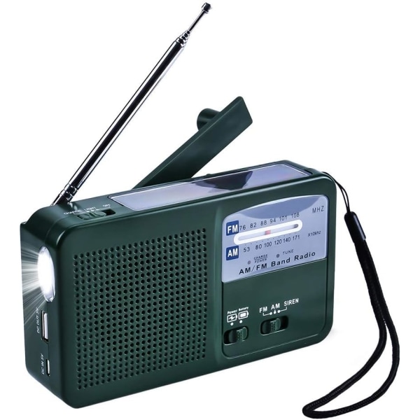 Handvev Dynamo Solar Radio Multifunktions nödradio