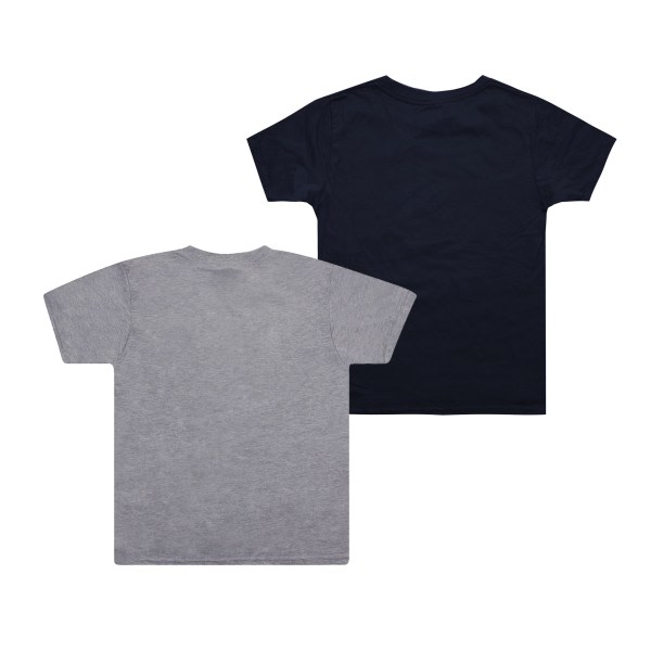 Captain America Boys T-shirt (paket med 2) 7-8 år grå/maringrå/marinblå 7-8 år