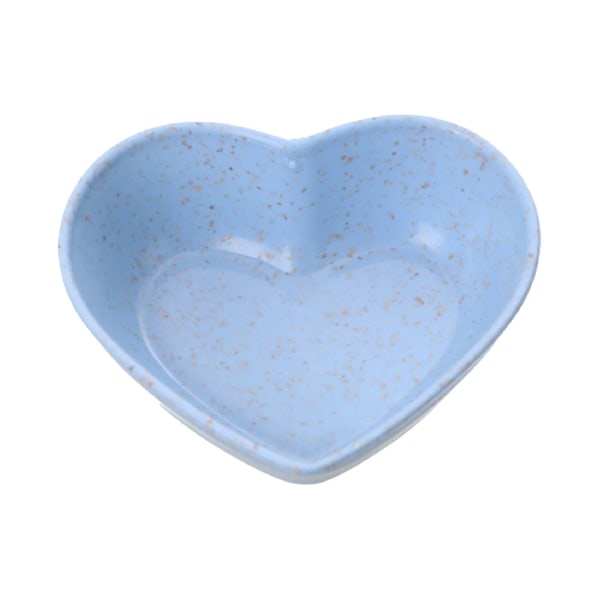 Søt hjerteform sausfat Glatt overflate Kreativ plastsausholder til daglig bruk Blue Love hjerteform