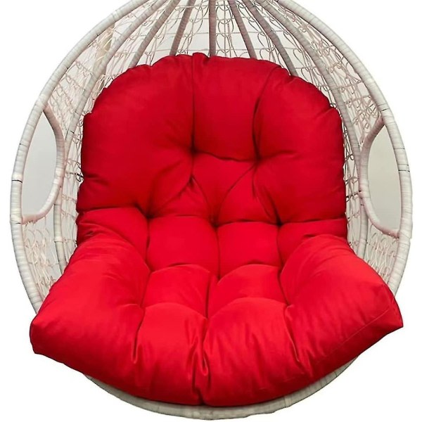 Red Egg Chair Replacement Pad, avtagbar fortykket vanntett hengende kurv stol Pad
