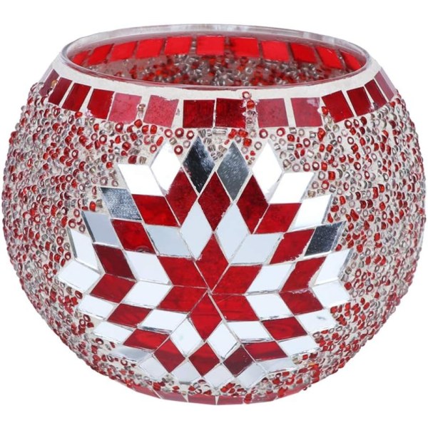 Mosaik glas lysestage Håndlavet romantisk glas lille