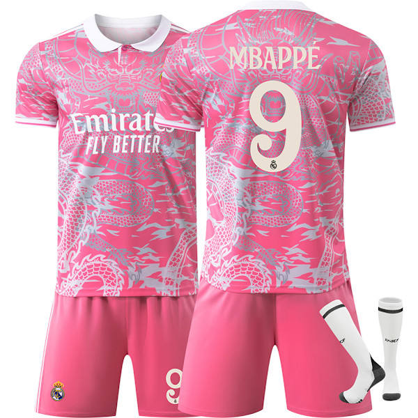 Ett måste! 2526 Real Madrid Drakmönstrad fotbollströja, Ronaldo klassisk nr 7 rosa modell och andra stjärnor är chockade No.9 MBAPPE-XF1- No.9 MBAPPE 28