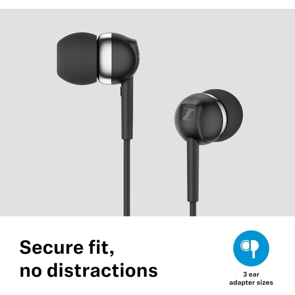 Sennheiser Consumer Audio CX 80S in-ear hørelur med in-line smart fjernkontroll med en knapp