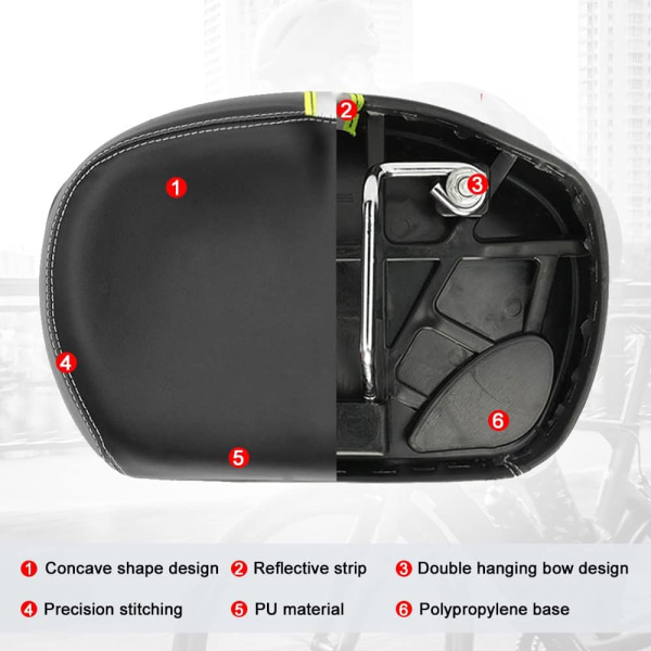 Noslös bekväm bred cykelsadel med memory foam vadderad kudde