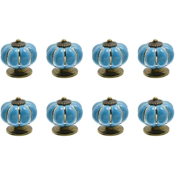 8 x keramiska lådknoppar Pumpaformad skåpknopp för kök