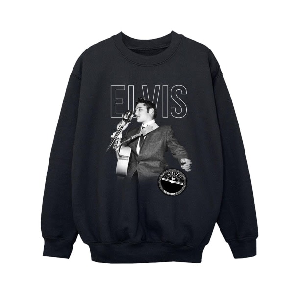 Elvis Boys Logo Portræt Sweatshirt 3-4 år Sort 3-4 år
