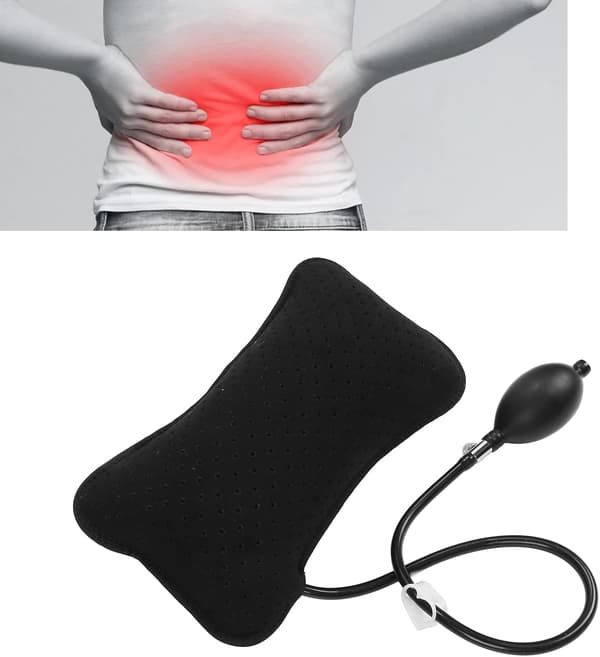 Inflatable Lumbar Support Pillow, Portable Lower Back Support Cushion, Breathable Airbag Seal Sleeping Pillows-FF-