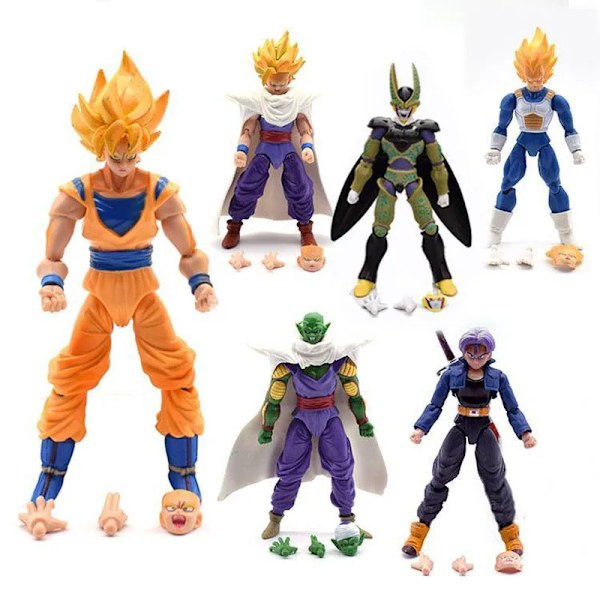 Dragon Ball Super SHF Ultra Instinct Goku Vegeta Cell Action Figur Gogeta Figurine PVC Samling Modell Legetøj til børn Gaver