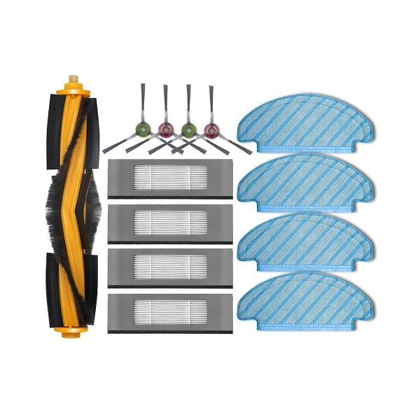 Reservedele til Deebot N8 / N8+ / N8 Pro+ Plus, hovedbørste, HEPA-filter, moppeklud [DB] Som vist