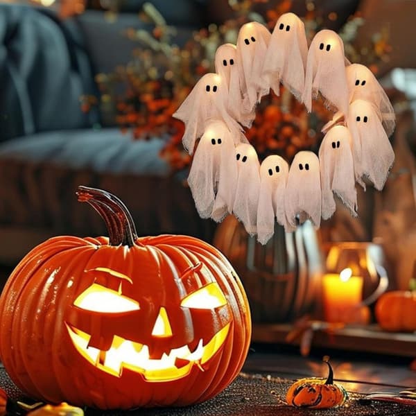 Halloween Spøgelseshængende Dekoration med LED-lys og Aromaterapi, Indendørs Festlig Pynt Without lights