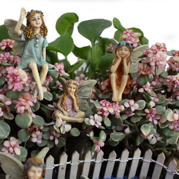 6 stk. Mini Havefigurer Elver Dekoration til Fe Udendørs Havegård Hjem Mini Fe Statue Figur Nem at bruge Gave