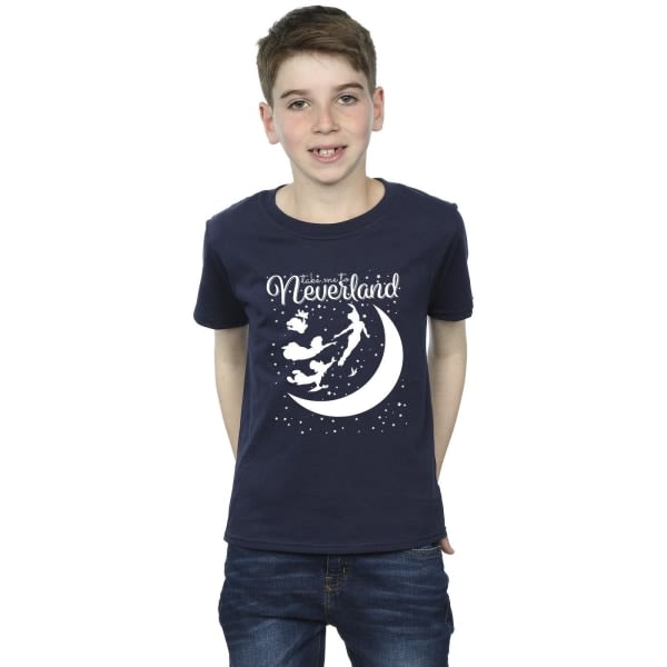Disney Boys Peter Pan Take Me To Neverland T-shirt 12-13 år Marineblå 12-13 år
