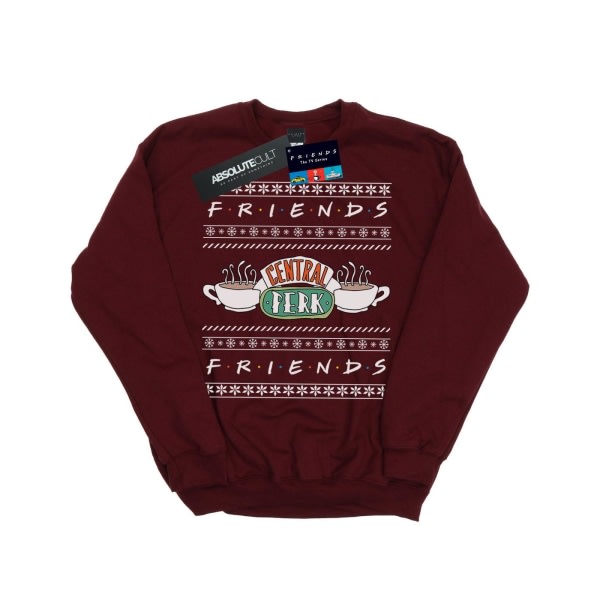 Friends Boys Fair Isle Central Perk Sweatshirt 5-6 år Burgundy Burgundy 5-6 år