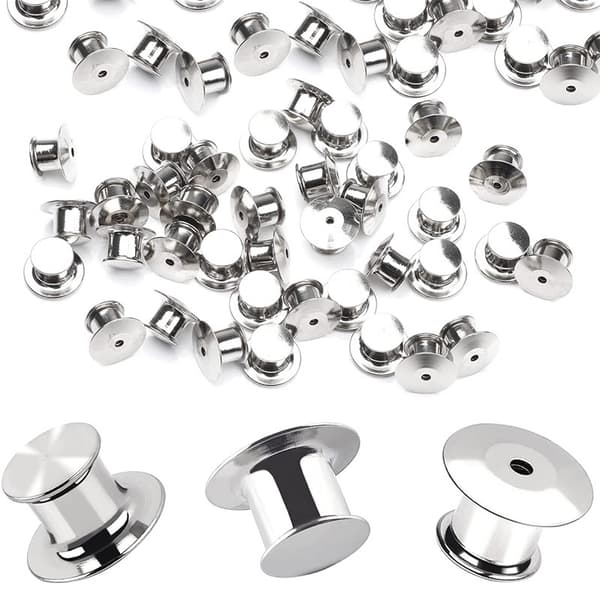 10 stk. låsestift bagside låsestift holder spænde metalstift bagside