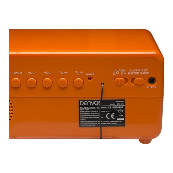 Denver CR-425 Väckarklocka Radio Orange 760