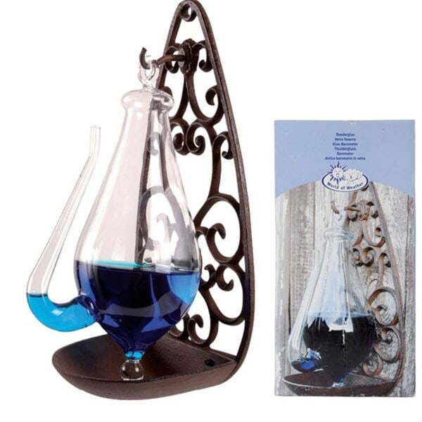 Esschert Design Stormglas med gjutjärnshållare 0,5 L TH31 Transparent Transparent