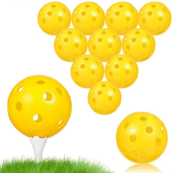 24 Pcs Golf Balls for Training, Airflow Golf Balls, Plastic Golf Balls, Golf Practice Balls, Golf Accessories