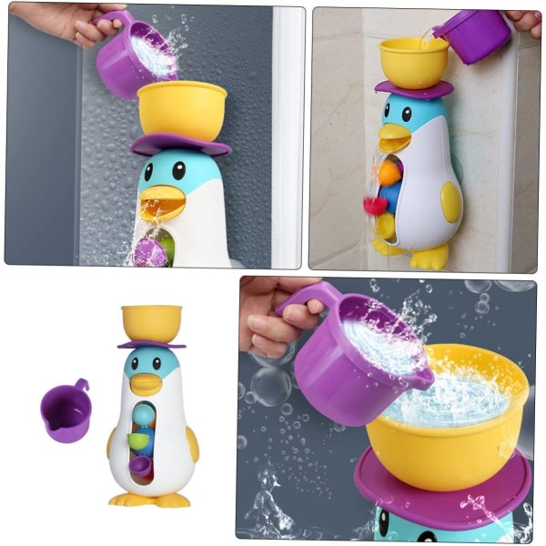 2 sarjaa Penguin Windmill Toy Interaktiiviset kylpylelut kylpylelut lapsille Penguin