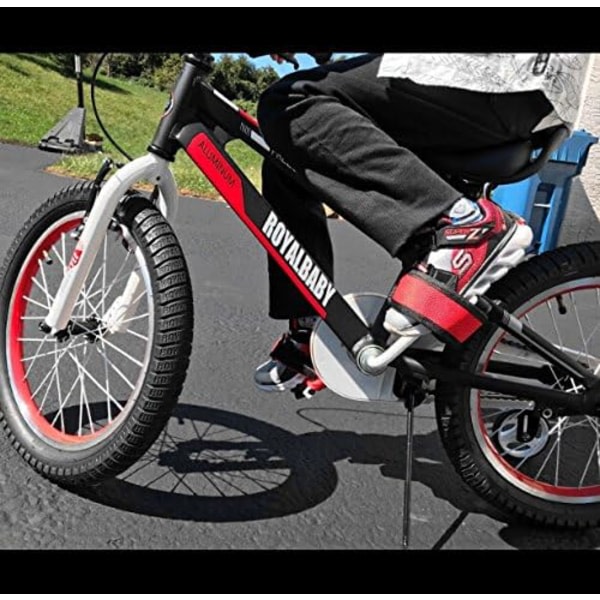 2-pakning, sykkelpedaler med pedaltåklämmor for hurtigväxlade cyklar, rød
